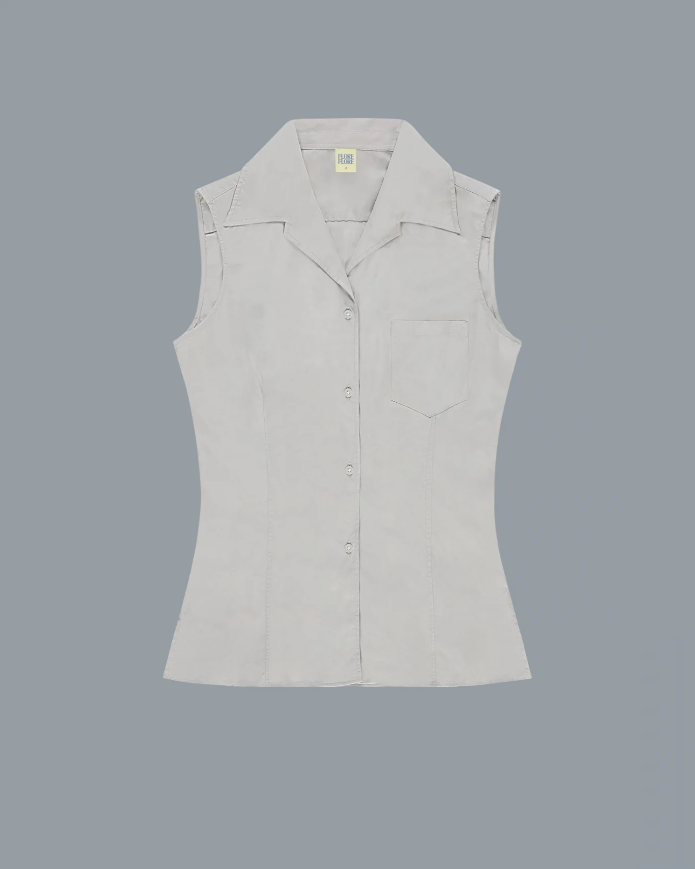 ROSIE SLEEVELESS SHIRT | Grey