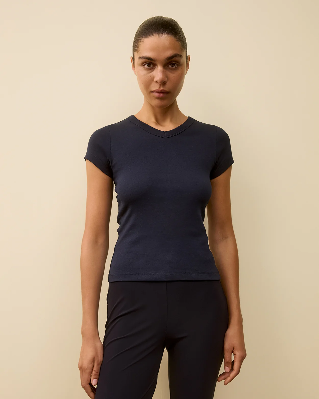 JILL BABY TEE | Navy