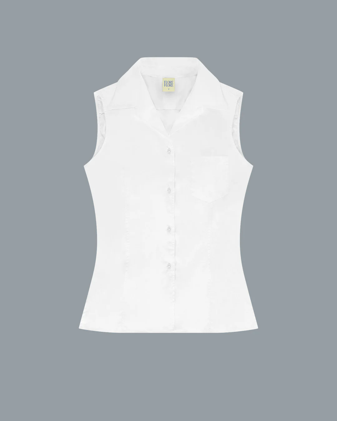 ROSIE SLEEVELESS SHIRT | White